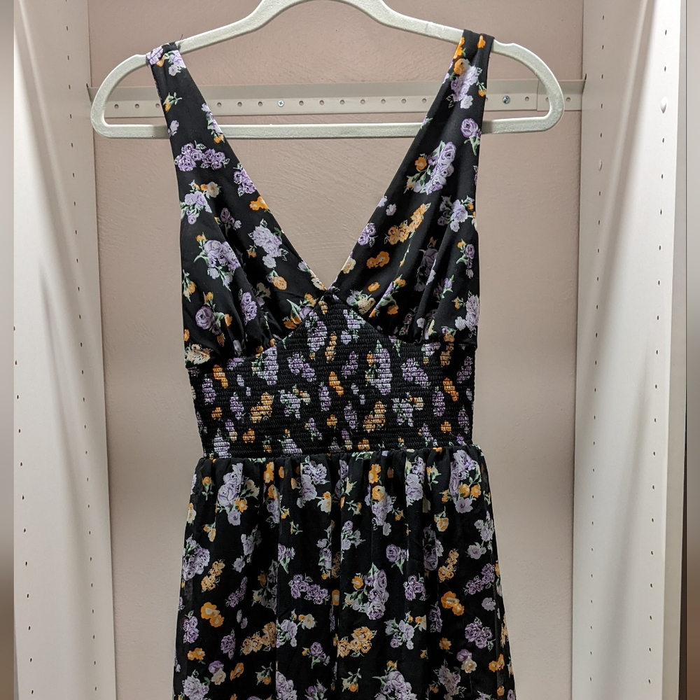 Forever 21 Black Floral Mini Dress